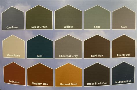 ronseal fence paint colour chart.